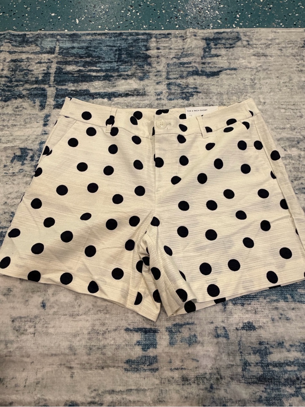 Ann Taylor White Shorts with Black Polka Dots